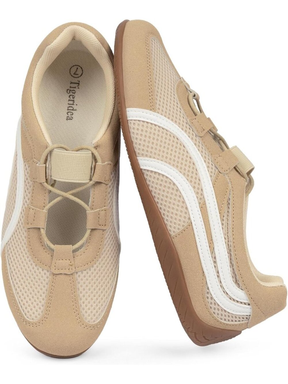 🆕Women's Cream Mary Jane Sneakers Casual Walking Tennis Breathable Shoes